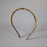 Narrow Headband Navy Gold Mix