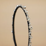 Narrow Headband Black Silver