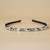 Narrow Headband Black Silver