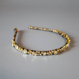 Narrow Headband Navy Gold Mix