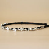Narrow Headband Black Silver