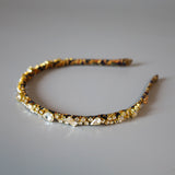 Narrow Headband Navy Gold Mix