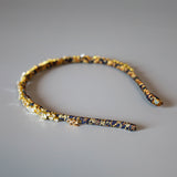 Narrow Headband Navy Gold Mix