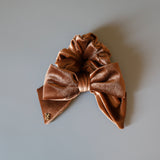 Big Ribbon Brown Velour Scrunchie