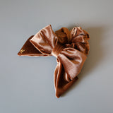 Big Ribbon Brown Velour Scrunchie