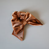 Big Ribbon Brown Velour Scrunchie