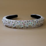 Slender Headband White Flower