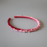 Tight Headband Velour Pink Pearl