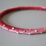 Tight Headband Velour Pink Pearl