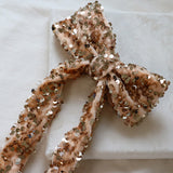 Rong RIbbon Barrette Pink