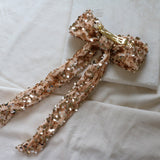 Rong RIbbon Barrette Pink