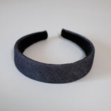 Thin Headband Indigo Denim No Studs