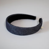 Thin Headband Indigo Denim No Studs