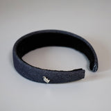 Thin Headband Indigo Denim No Studs