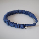 Gather Headband Blue Denim