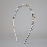 Metal Silver Bijou Flower Headband