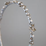 Metal Silver Bijou Flower Headband