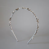 Metal Silver Bijou Flower Headband