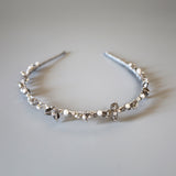 Metal Silver Bijou Flower Headband