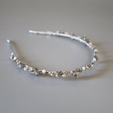 Metal Silver Bijou Flower Headband