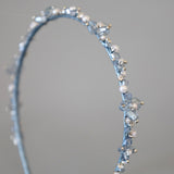 Sky Blue Bijou Flower Headband