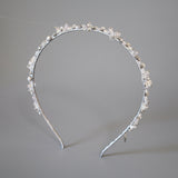 White Clear Bijou Flower Headband