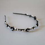 Black Bijou Flower Headband
