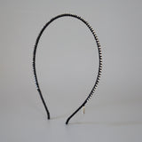 Black Silver Studs Line Headband