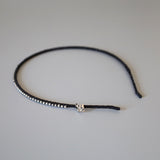 Black Silver Studs Line Headband
