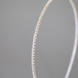 Clean White Studs  Line Headband