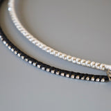 Black Silver Studs Line Headband