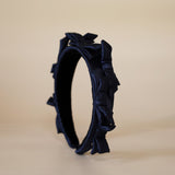OG Headband Satin Ribbon Dark Navy