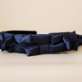 OG Headband Satin Ribbon Dark Navy