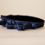OG Headband Satin Ribbon Dark Navy