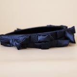 OG Headband Satin Ribbon Dark Navy