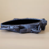 OG Headband Satin Ribbon Dark Grey