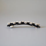 Black Silver Studs Barrette