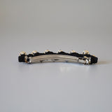 Black Silver Studs Barrette