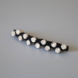 Black Silver Studs Barrette
