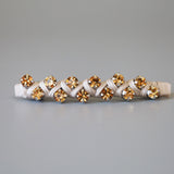 Beige Gold Studs Barrette