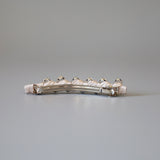 Beige Gold Studs Barrette