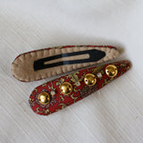 Hair Pin Red Gold