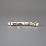 White Pearl Studs Barrette