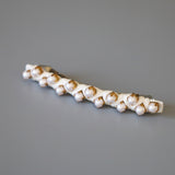 White Pearl Studs Barrette