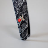 Thin Headband Snake Denim Red Heart