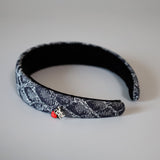 Thin Headband Snake Denim Red Heart