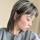 Narrow Headband Black Gold Studs