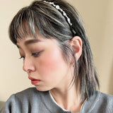 Narrow Headband Black Silver