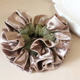 Baby Frills Scrunchie Metal Pink