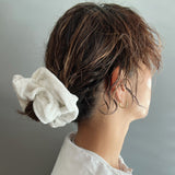 White Pile Scrunchie